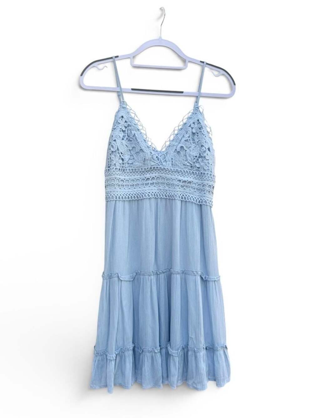 NWT Iris light blue lace dress Size S